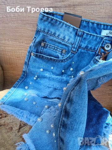 Дамски къси дънкови панталони в синьо

, снимка 2 - Къси панталони и бермуди - 45323844