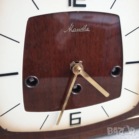Настолен каминен часовник Mauthe -60те години, снимка 3 - Антикварни и старинни предмети - 51963579