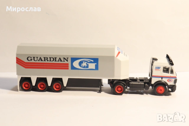 HERPA H0 1/87 MERCEDES BENZ ПРЕВОЗ НА СТЪКЛО КАМИОН МОДЕЛ, снимка 6 - Колекции - 53258470