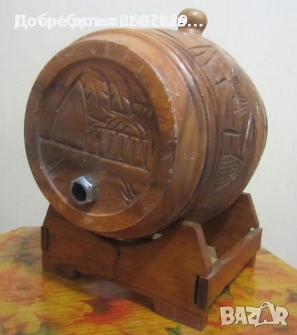 Буренца, бъкели: Конски дървен бъкел за битов кът, буре бърдук с дръжка, снимка 13 - Други - 32387823