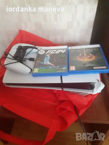 PlayStation 5 Slim 1TB & 2 игри FC24 и Elden Ring., снимка 1 - Други игри и конзоли - 46137882