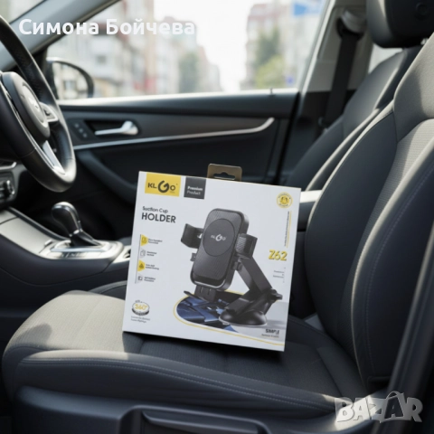 Стойка за телефон за кола KL GO Suction Cup Holder Z62 – 360° въртене, вендуза с гел, универсална съ, снимка 3 - Селфи стикове, аксесоари - 52815135