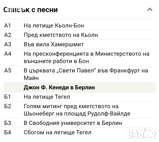 Предлагам една плоча от 1963г с речи на Кенеди в Германия.Плочата е в топ състояние: John F. Kennedy, снимка 5 - Грамофонни плочи - 52447877