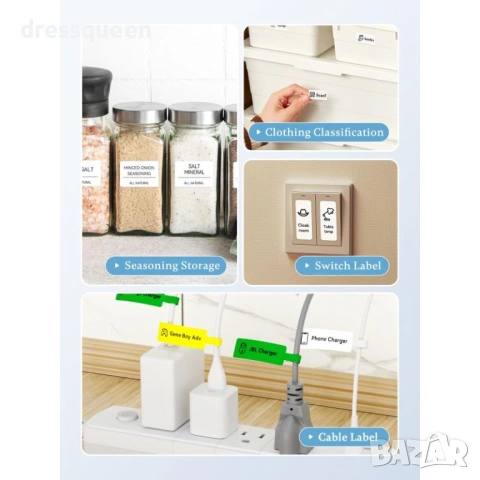 4880 Niimbot B1: Мобилен термопринтер за QR кодове и издръжливи водоустойчиви етикети, снимка 5 - Принтери, копири, скенери - 53711979