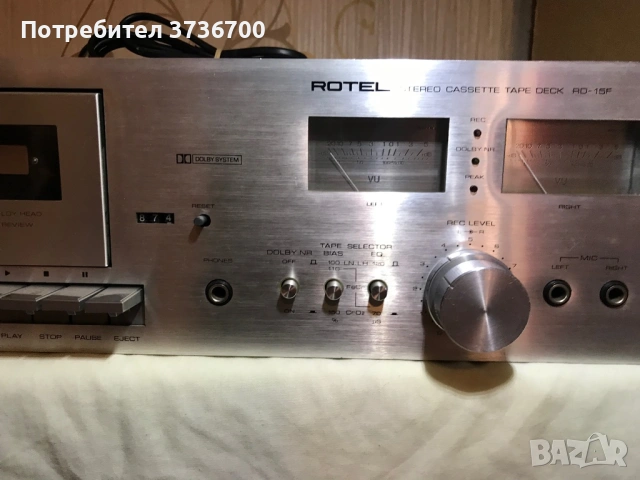 Rotel RD-15F касетен дек Made in Japan, снимка 7 - Декове - 53478480