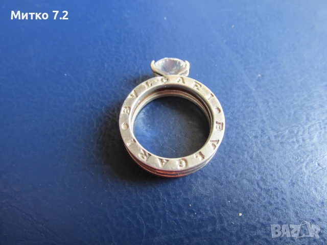 BVLGARI сребърен пръстен с камък, снимка 2 - Пръстени - 50792500