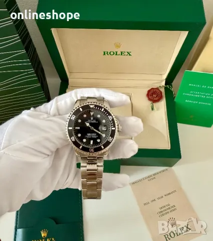 Часовник Rolex Submariner - Самонавиващ механизъм с кутия и документи, снимка 9 - Мъжки - 49420760