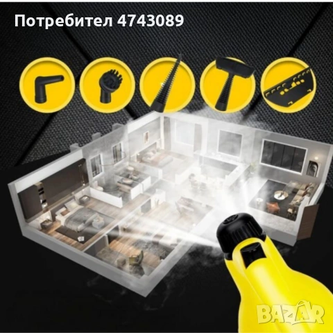 Мултифункционална ръчна парочистачка – 1000W пара за дълбоко почистване  Ръчната парочистачка DF-A00, снимка 3 - Парочистачки и Водоструйки - 53541693