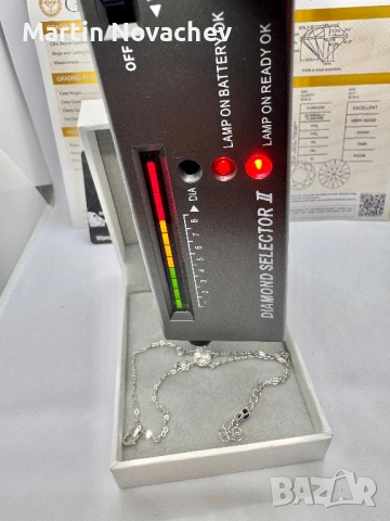 Сребърна гривна с мойсанит (Диамант) 1 карат, снимка 13 - Гривни - 53503039