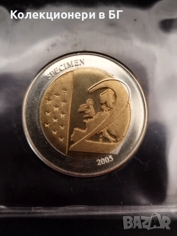 2 ЕВРО 2003 ГОДИНА - ПРОБНА ЕВРОМОНЕТА ОТ ВАТИКАНА, снимка 4 - Нумизматика и бонистика - 53453201