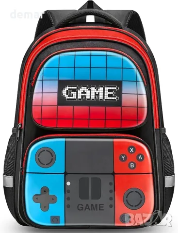 Детска раница Beaulyn за момчета, 17″ геймърска раница за деца, ученическа чанта