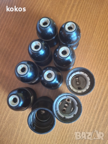 Бакелитови фасунки - нови, 10 броя