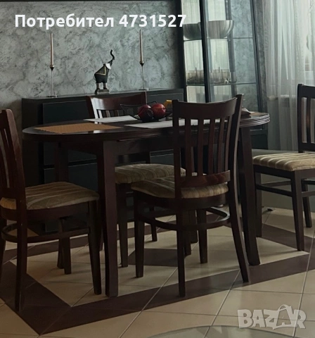 Трапезна маса с 6 стола