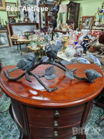 Уникална антикварна бронзова фигура статуетка композиция , снимка 3 - Статуетки - 53517541