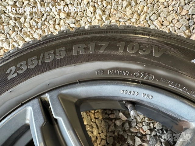 Джанти 17ки, 5х112, центр. отвор66.6, 7.5J, с гуми 235/55, снимка 4 - Гуми и джанти - 53750449