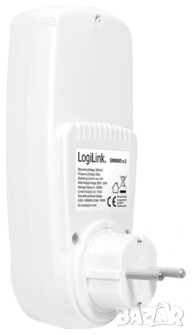 Ватметър с щепсел LogiLink, мониторинг на консумацията на енергия, Енергометър, снимка 7 - Друга електроника - 53279560