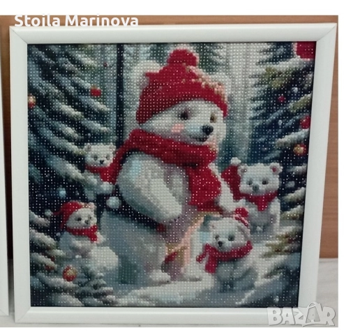 Коледни диамантени гоблени с рамка, снимка 8 - Други - 52321850