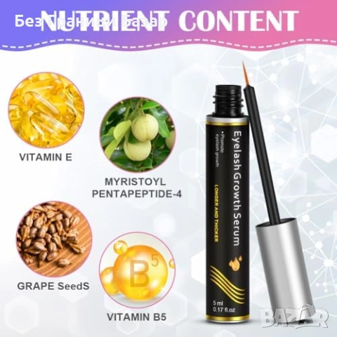 Нов серум за растеж на мигли и вежди – бърз ефект плътен вид, снимка 2 - Декоративна козметика - 53099127