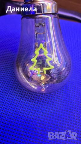 Коледна LED декоративна крушка с фигура – Елха / Love – Топъл празничен акцент за дома и подарък, снимка 7 - Декорация за дома - 52628336