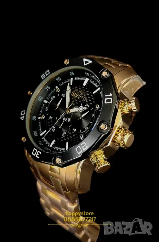 часовник INVICTA Pro Diver Gold 50 мм, Инвикта нов , снимка 2 - Мъжки - 47302212