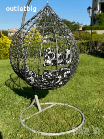 Люлка градинска висяща люлка тип гнездо,яйце–Промоция, снимка 3 - Градински мебели, декорация  - 52232995