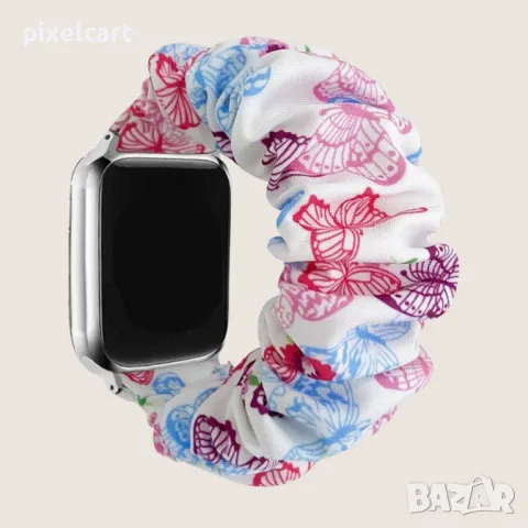 Каишка тип scrunchie за Apple Watch 42/44/45мм., снимка 4 - Друга електроника - 48076564