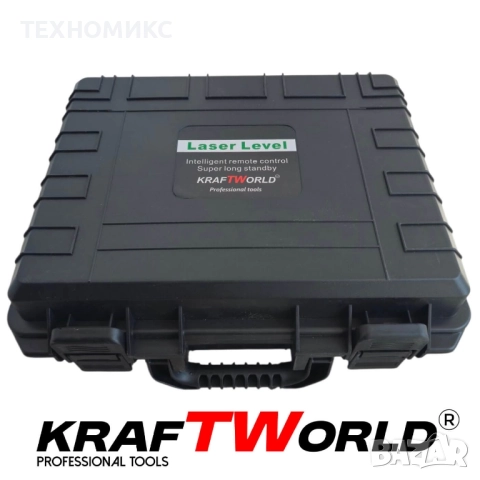 4D Лазерен Нивелир Kraft Royal с 16 Линии – Пълен Компелкт с Тринога и Аксеосари, снимка 5 - Измервателни инструменти - 51591973