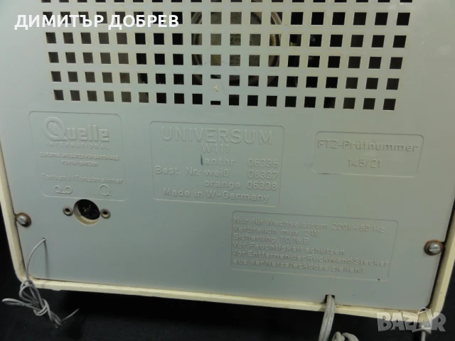 UNIVERSUM W111 СТАР РЕТРО ТРАНЗИСТОР РАДИО GERMANY, снимка 5 - Радиокасетофони, транзистори - 50938533