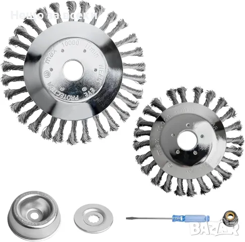 Телена четка за храсторез, Стоманена четка за тример, моторна коса, снимка 3 - Градинска техника - 49901319