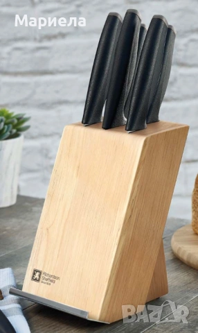 Комплект ножове със стойка Richardson Sheffield Advantage, 6 части, Дърво, снимка 7 - Прибори за хранене, готвене и сервиране - 53615752