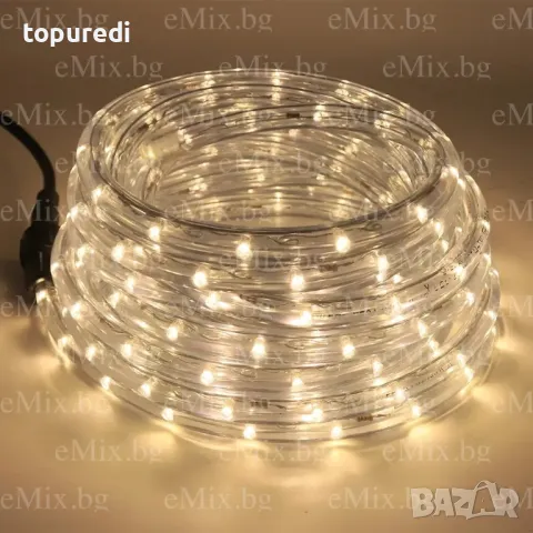 Светещо LED въже - 20м БЯЛО, снимка 2 - Други - 47770970