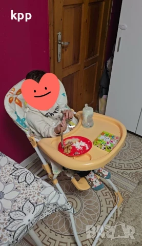 Детски стол за хранене С поставка Сгъваем