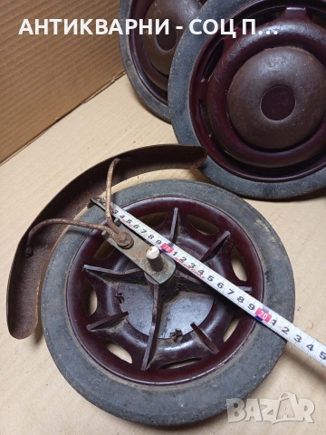 Комплект Соц Стари Джанти Колела За Ретро Децки Колички. , снимка 10 - Антикварни и старинни предмети - 52618871