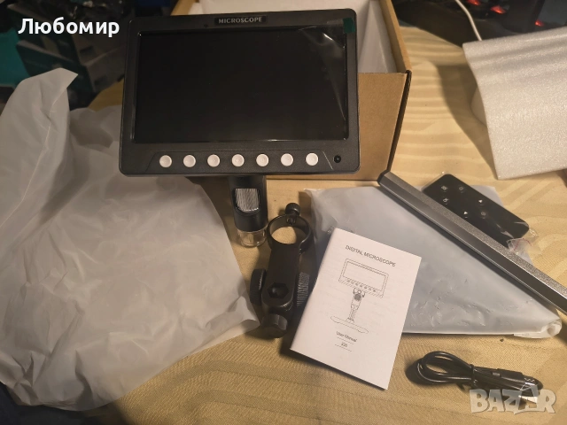 Цифров микроскоп - 7" INSKAM 330 - 1200x увеличение, 5MP камера, 1080p HD, снимка 3 - Друга електроника - 54114071