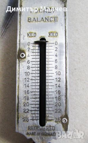 Стар немски кантар ръчен домашен кантарче до 25 кг, запазен, снимка 3 - Други стоки за дома - 45169232