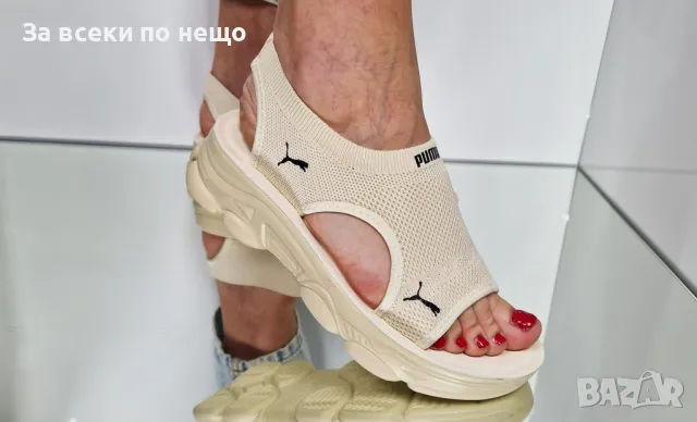 Puma Дамски Бежови Сандали С Метален Акцент Пума Код P602, снимка 2 - Сандали - 50427822