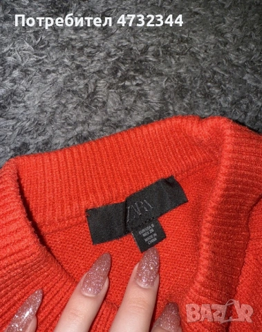 Червена блуза на Zara, снимка 3 - Блузи - 53406860