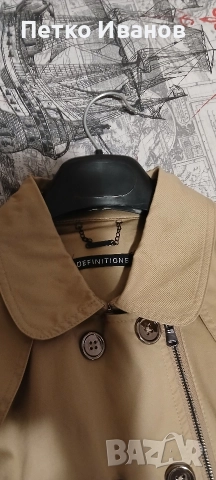 Дамски шлифер Definitions – бежов, размер EU 46, снимка 3 - Шлифери - 52891364