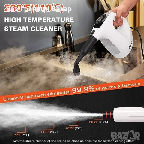 Нова Ръчна парочистачка SXHY с 11 приставки – мощна и многофункционална, снимка 6 - Други стоки за дома - 51127190