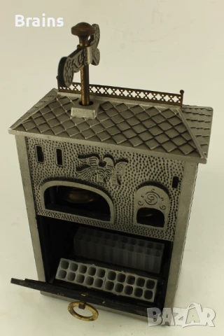 Стара Руска Музикална Кутия За Цигари Къщичка С Ветропоказател, снимка 6 - Антикварни и старинни предмети - 51159684