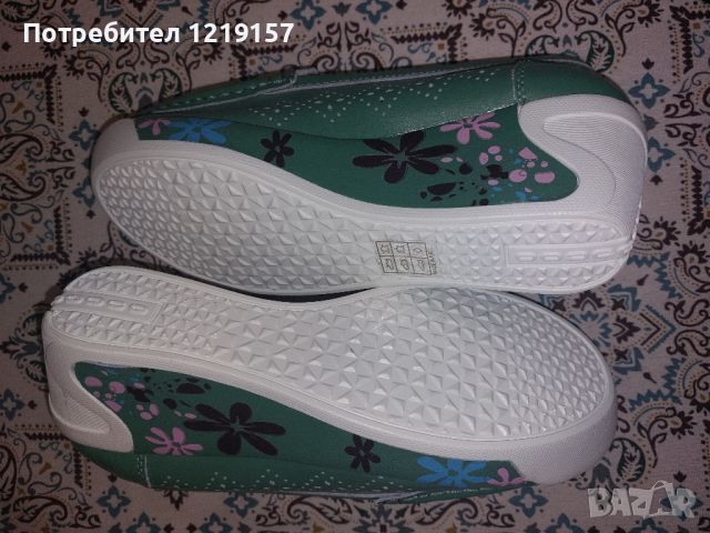 Свежи обувчици в зелено естествена кожа, снимка 2 - Дамски ежедневни обувки - 46030388