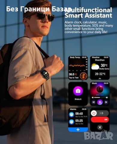 Нов Умен Часовник - HD Дисплей, Сърдечен Ритъм, Спортни Режими, снимка 7 - Смарт гривни - 45642594