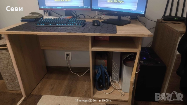 Бюро за компютър Размери: -L120 B60 H74 см. Цена:25 евро., снимка 2 - Бюра - 53066939