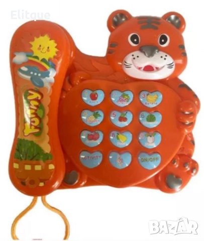Музикален телефон Тигър – Образователна играчка за деца, снимка 3 - Други - 52786643