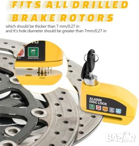 Нов Високосигурен моторен дисков заключващ алармен ключ за мотоциклет, снимка 4 - Други стоки за дома - 46784998