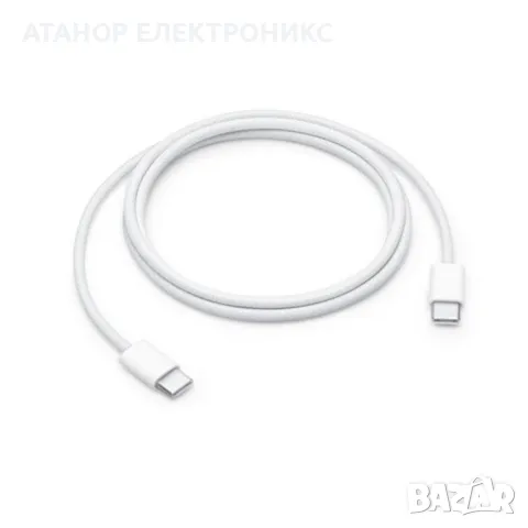 Apple - Оригинален кабел за данни - USB-C към Type-C, 1 m, 60 W - бял, снимка 4 - Оригинални зарядни - 47181478