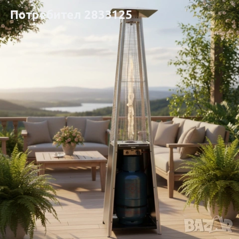 Газов отоплител-чадър 13 kW, 227 см – външен газов отоплител с калъф и защити + маймунка , готов за , снимка 9 - Отоплителни печки - 53650851