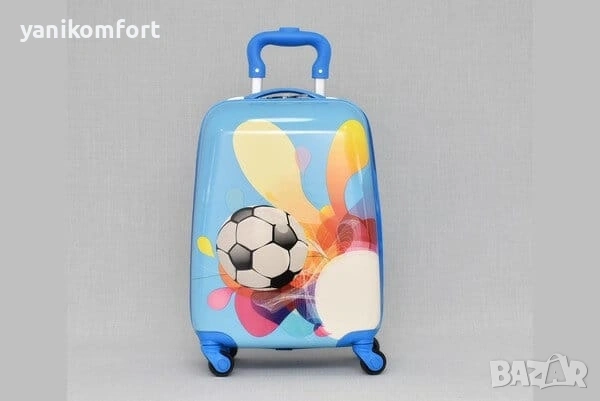 Детски куфар за пътуване – ръчен багаж за самолет с 360° колелца, снимка 12 - Куфари - 54242658