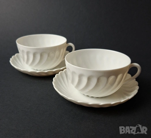 Две порцеланови чаши за кафе с подложни чинии - Nymphenburg
