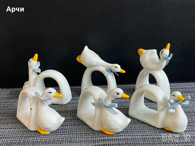 Винтидж порцеланови пръстени за салфетки